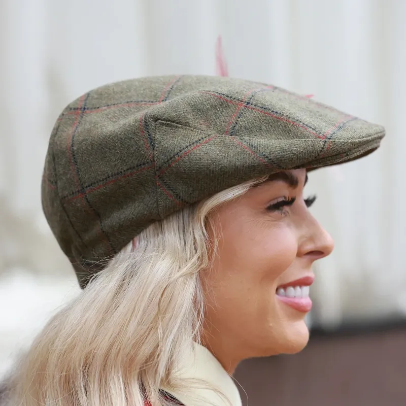 Equetech Launton Tweed Flat Cap - Green-4