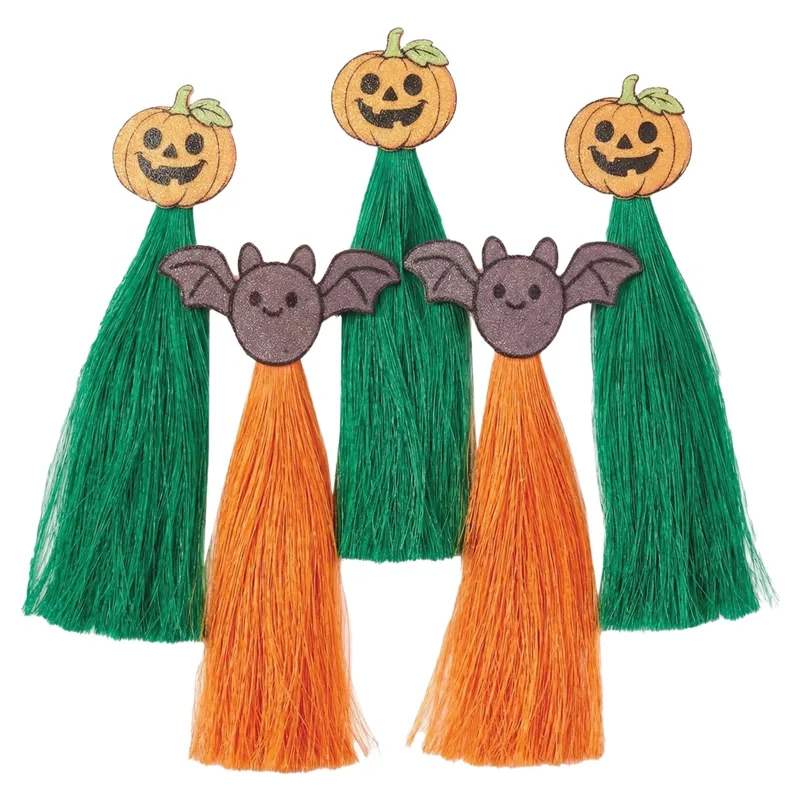 Equetech Halloween Mane Tassel 5 Pack - Pumpkin and Bats