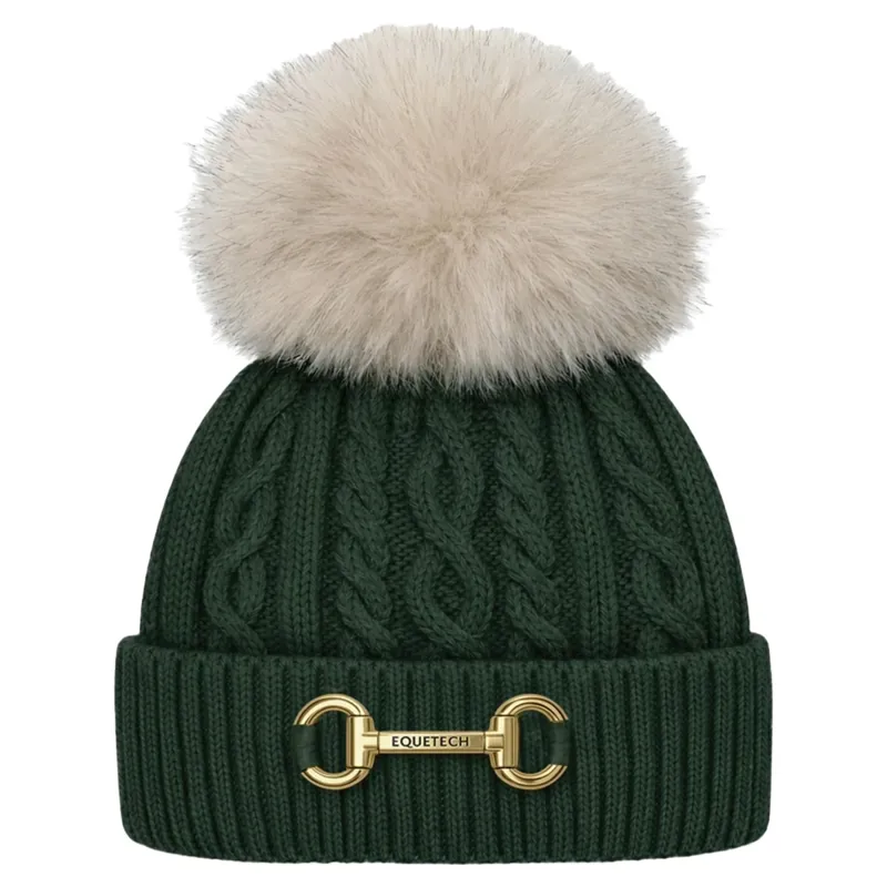 Equetech Waterproof Knitted Hat - Alpine Green