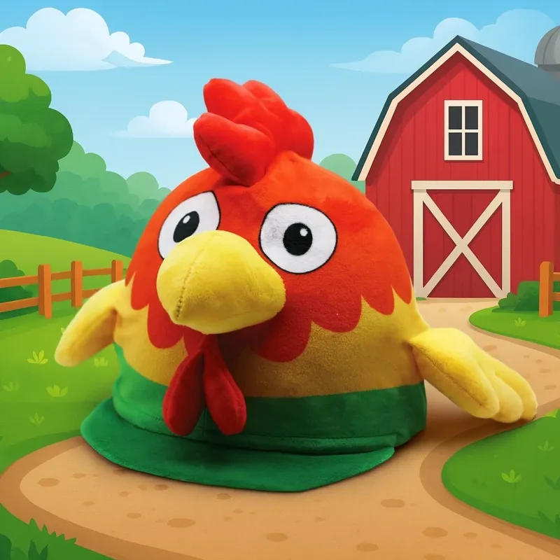 Equetech Animal Hat Silk - Rocky Rooster-2