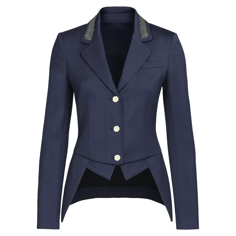 Equetech Crystal Cut-Away Womens Dressage Show Jacket - Navy