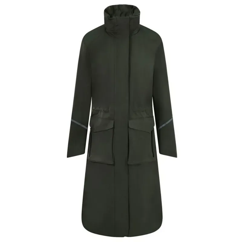 Equetech Utopia Luxe Womens Long Waterproof Riding Coat - Alpine Green-1