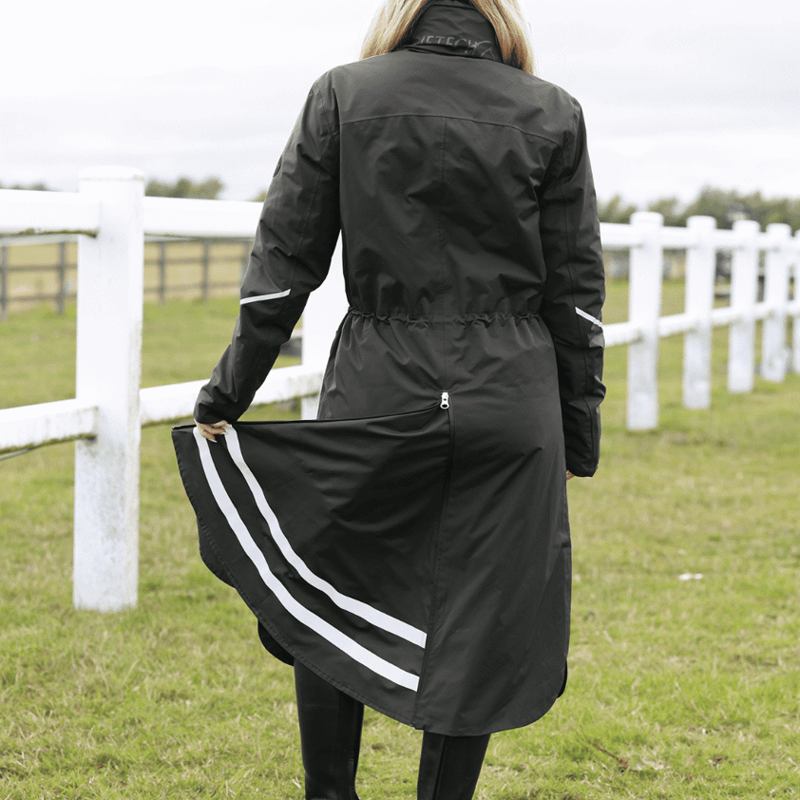 Equetech Utopia Luxe Womens Long Waterproof Riding Coat - Alpine Green-3