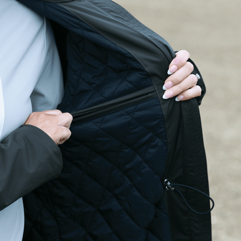 Equetech Utopia Luxe Womens Long Waterproof Riding Coat - Alpine Green-7