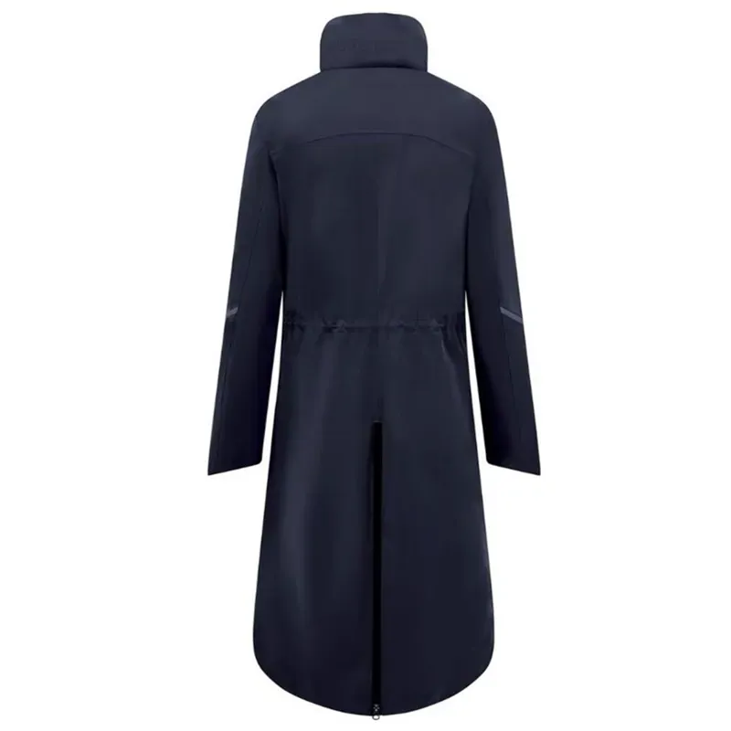 Equetech Utopia Luxe Womens Long Waterproof Riding Coat - Navy-3
