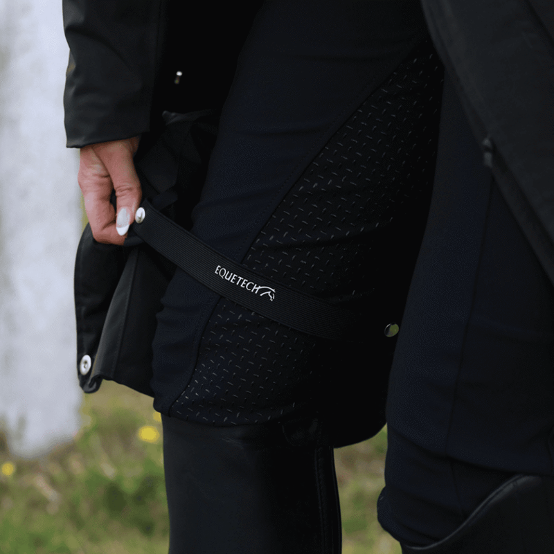 Equetech Utopia Luxe Womens Long Waterproof Riding Coat - Navy-6