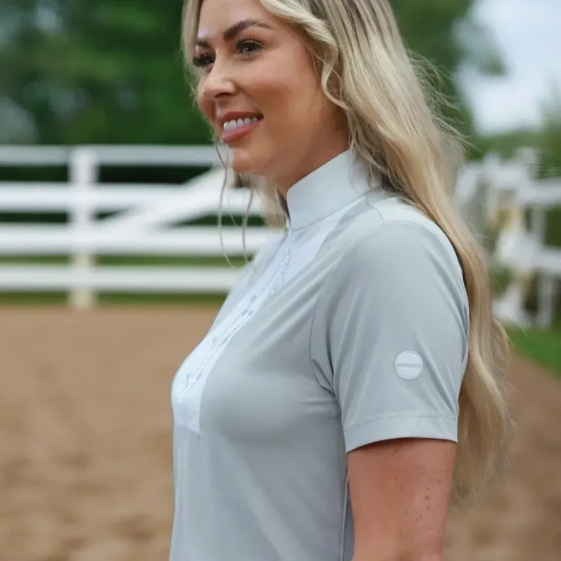 Equetech Virginia Womens Show Shirt - Grey-4