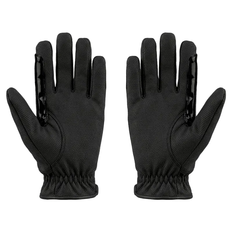 Equetech Winter Adults Contact Grip Riding Gloves - Black-1