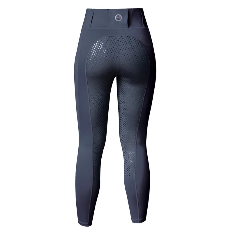 Equetech Performance Aqua-Shield Full Grip Ladies Riding Tights - Navy-1