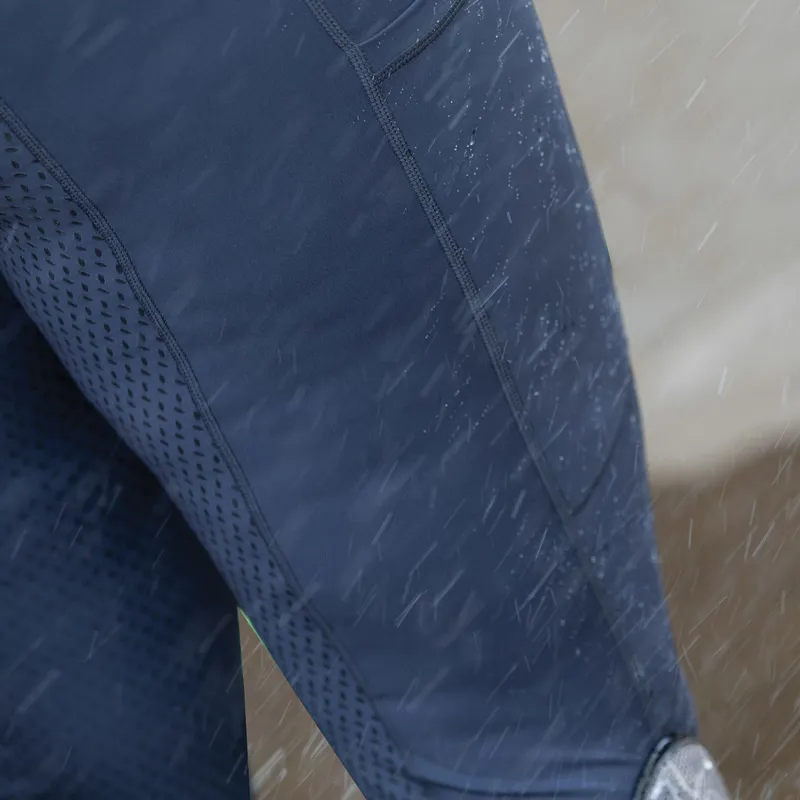 Equetech Performance Aqua-Shield Full Grip Junior Riding Tights - Navy-2