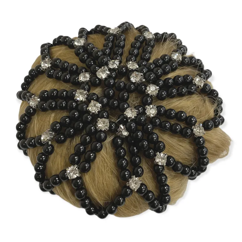 Equetech Beaded Bun Cover - Black