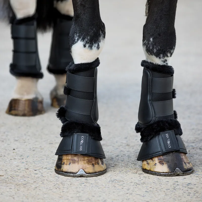 Equetech Cob Class Brushing Boots - Black-1