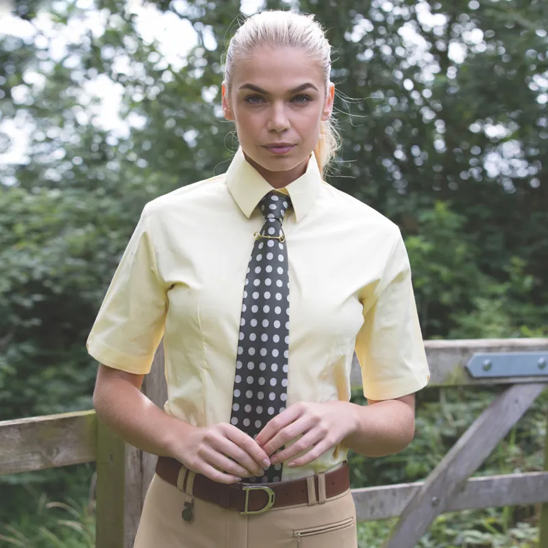 Equetech Flexion Ladies Show Shirt - Soft Yellow-1