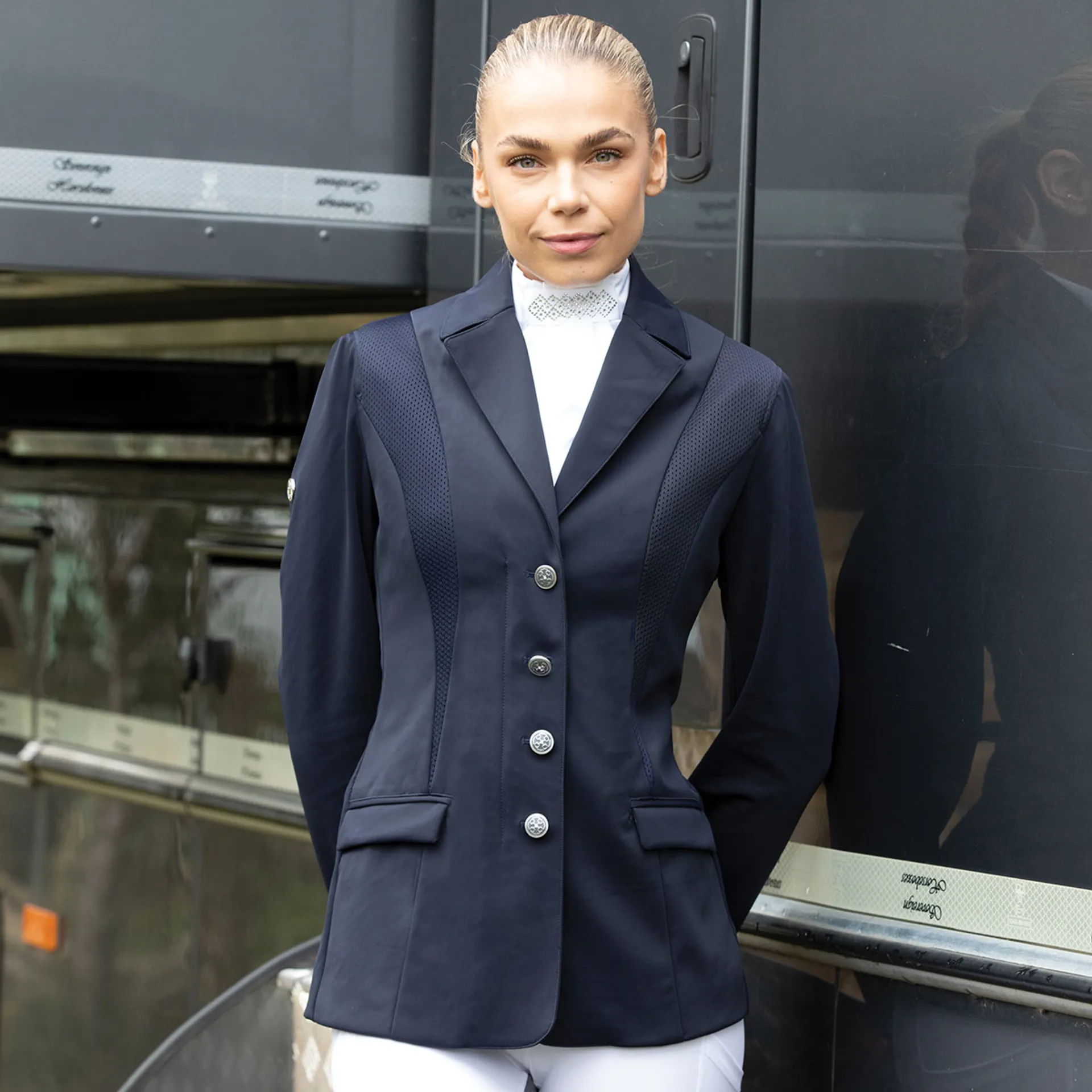 Equetech Freestyle Cool Ladies Competition Jacket Navy