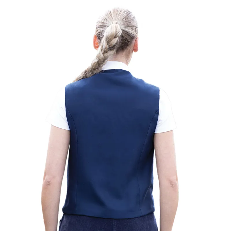 Equetech Jacquard Ladies Competition Waistcoat - Navy-1