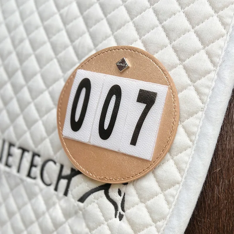 Equetech Luxury Saddlecloth Competition Number Holders - Rose Gold