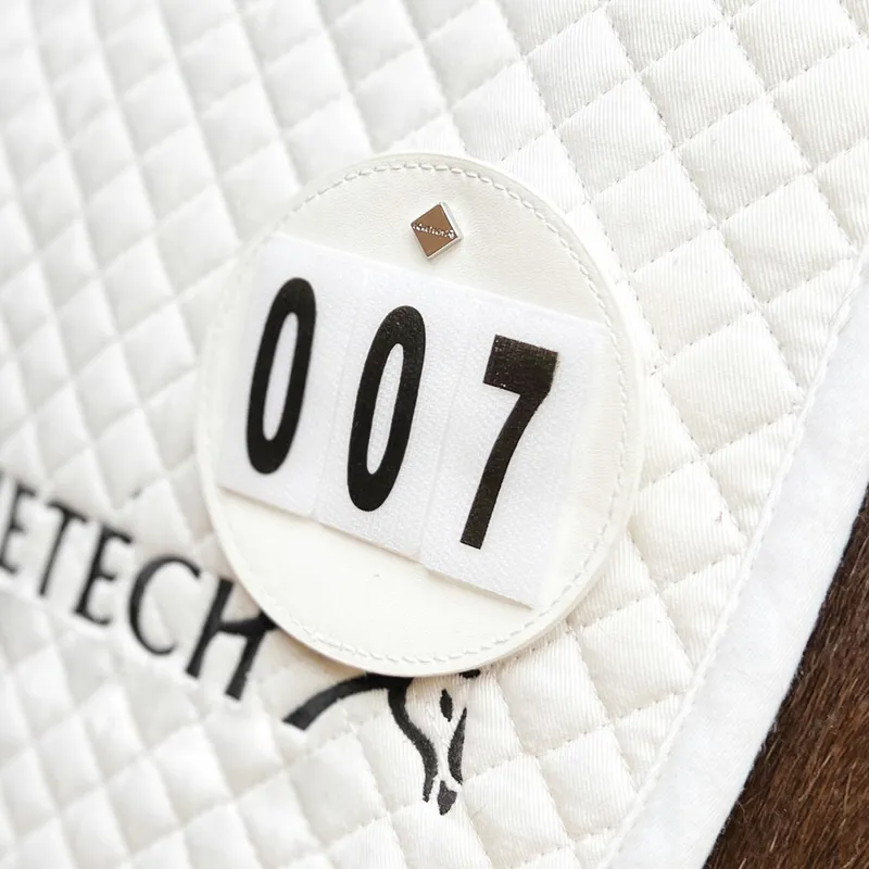 Equetech Luxury Saddlecloth Competition Number Holders - White