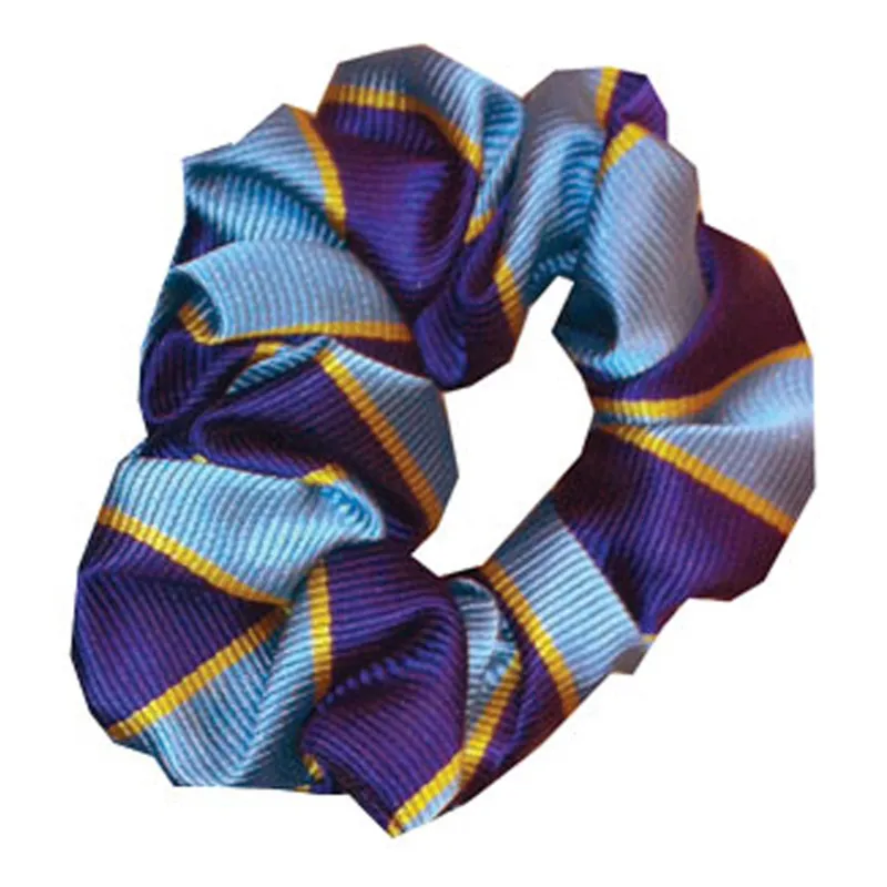 Equetech Junior Show Scrunchie - Grey/Purple/Gold