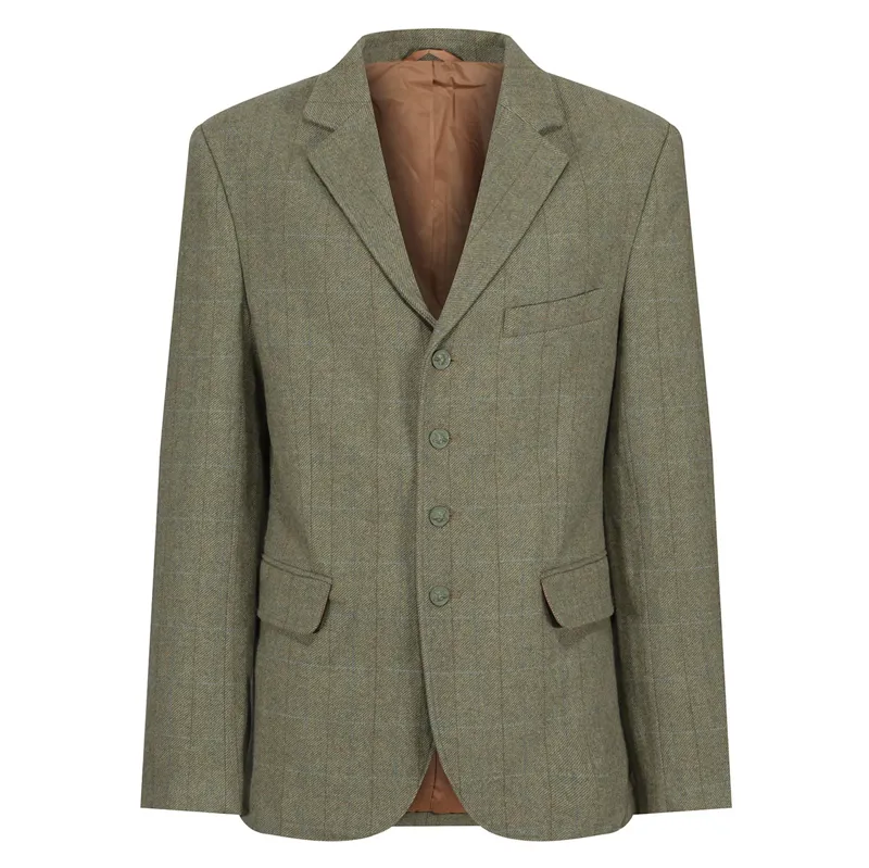Equetech Thornborough Classic Tweed Junior Boys Jacket - Green