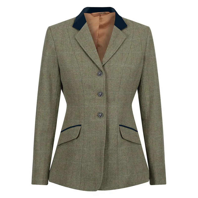Equetech Thornborough Deluxe Tweed Ladies Show Jacket - Green