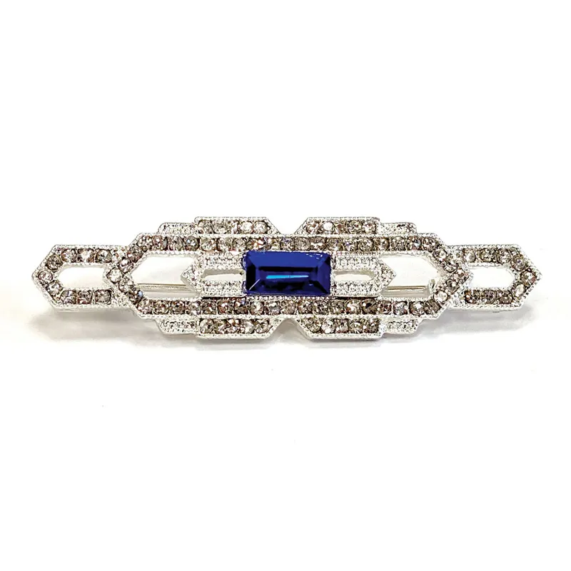 Equetech Tiffany Stock Pin - Silver/Sapphire
