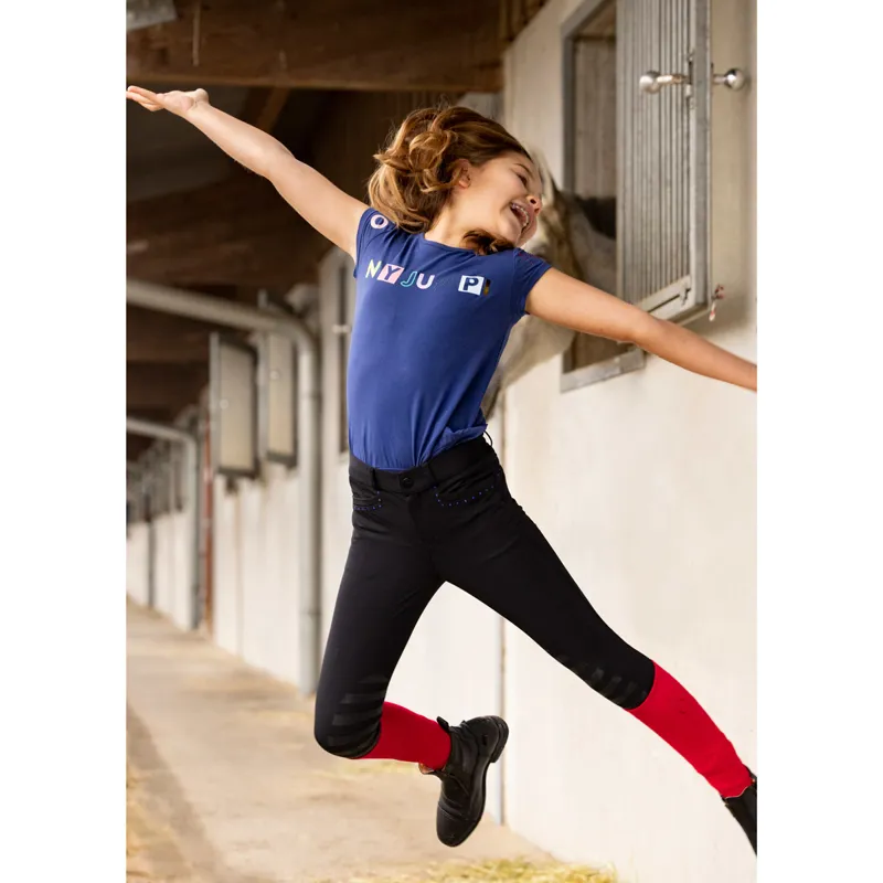 Equi-Kids Icance Junior T-Shirt - Navy-5