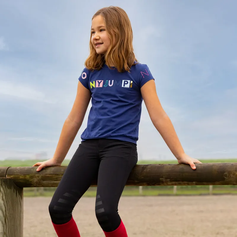 Equi-Kids Icance Junior T-Shirt - Navy-3