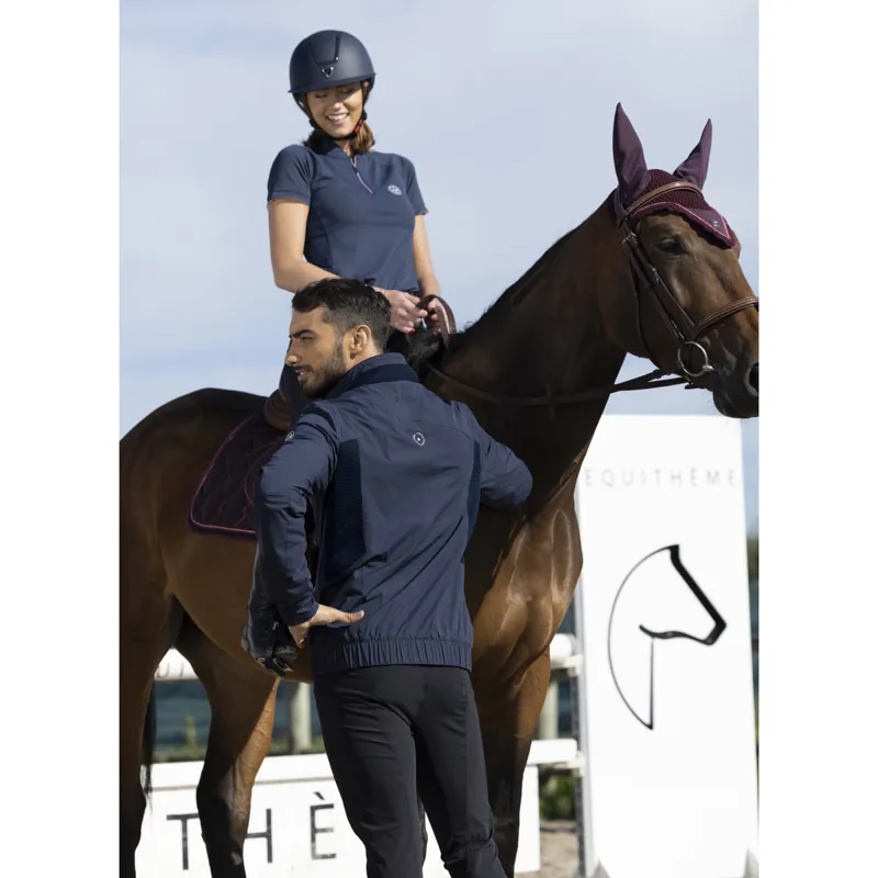Equi Theme Hugo Mens Waterproof Bomber Jacket Navy