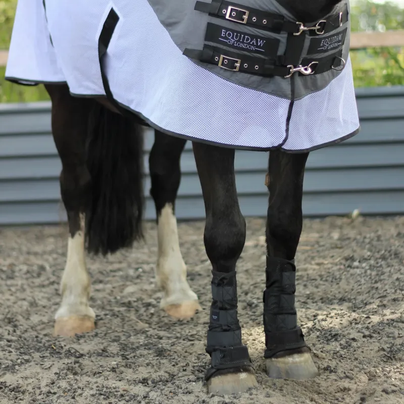 Equidaw of London Luxury Horse Cooling Leg Wraps - Black-4