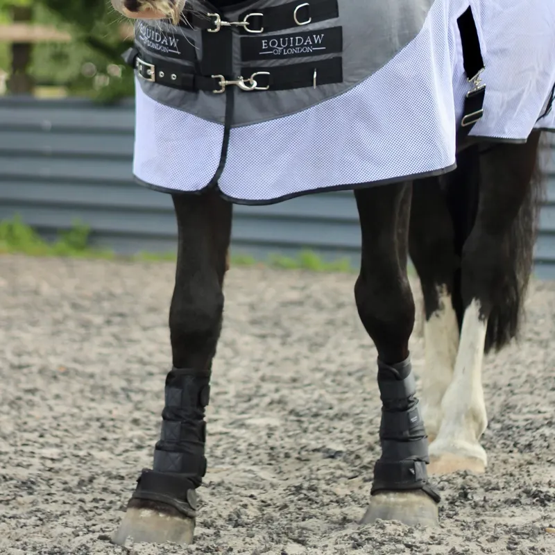 Equidaw of London Luxury Horse Cooling Leg Wraps - Black-3