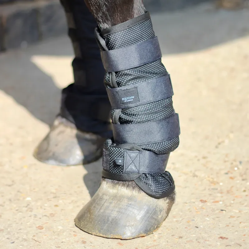 Equidaw of London Luxury Horse Cooling Leg Wraps - Black