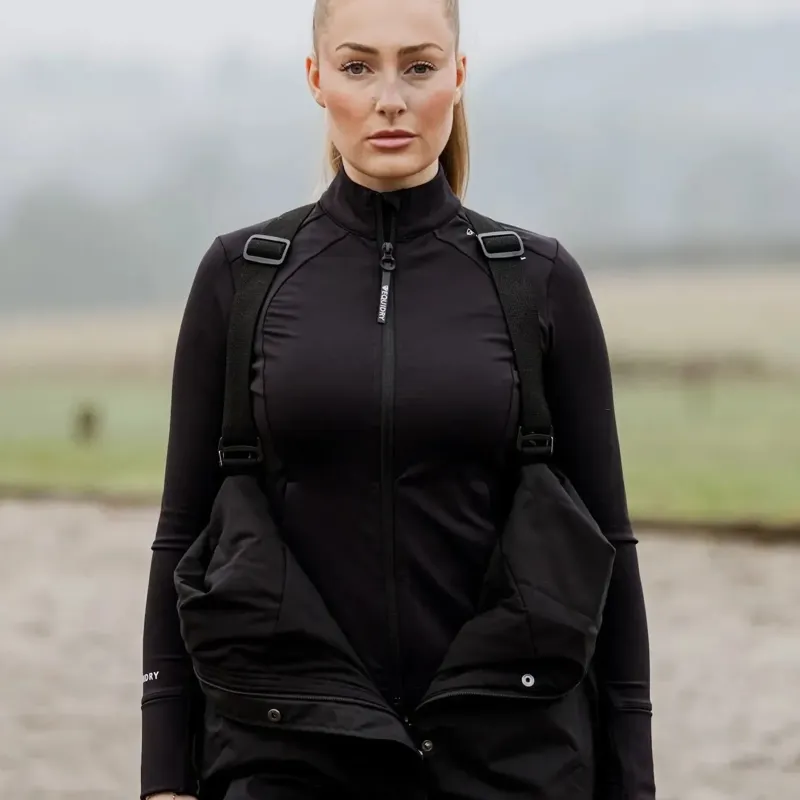 EQUIDRY All-In-One Womens Waterproof Jumpsuit - Black-2