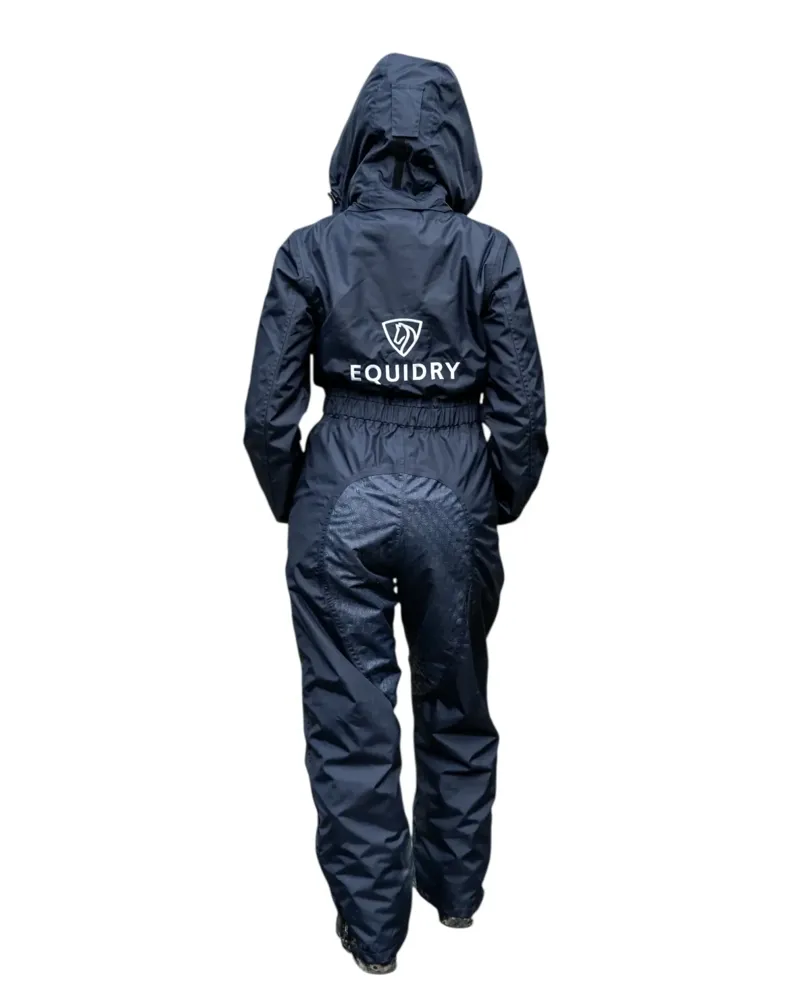 EQUIDRY All-In-One Womens Waterproof Jumpsuit - Navy-2