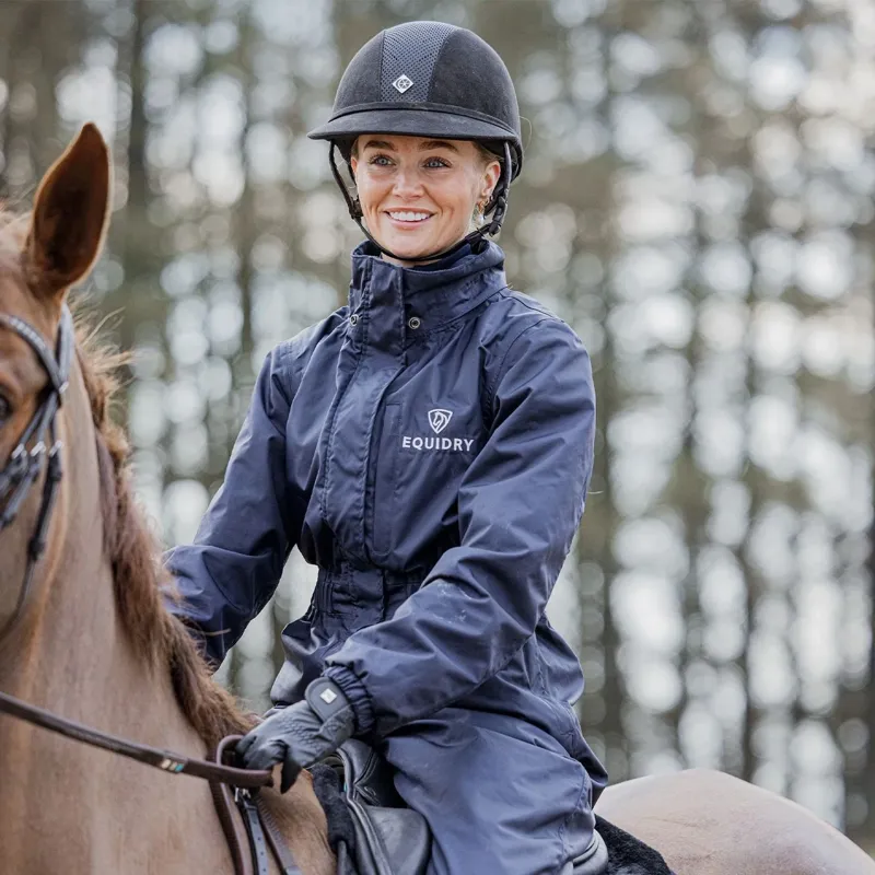 EQUIDRY All-In-One Womens Waterproof Jumpsuit - Navy-6