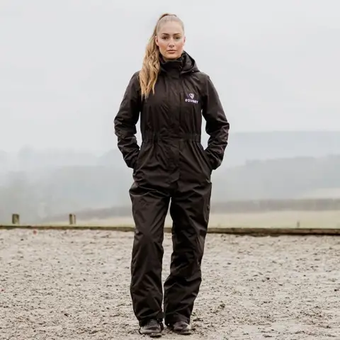 Hy Equestrian Waterproof Reflective Over Trousers For Riding - Black, Unisex