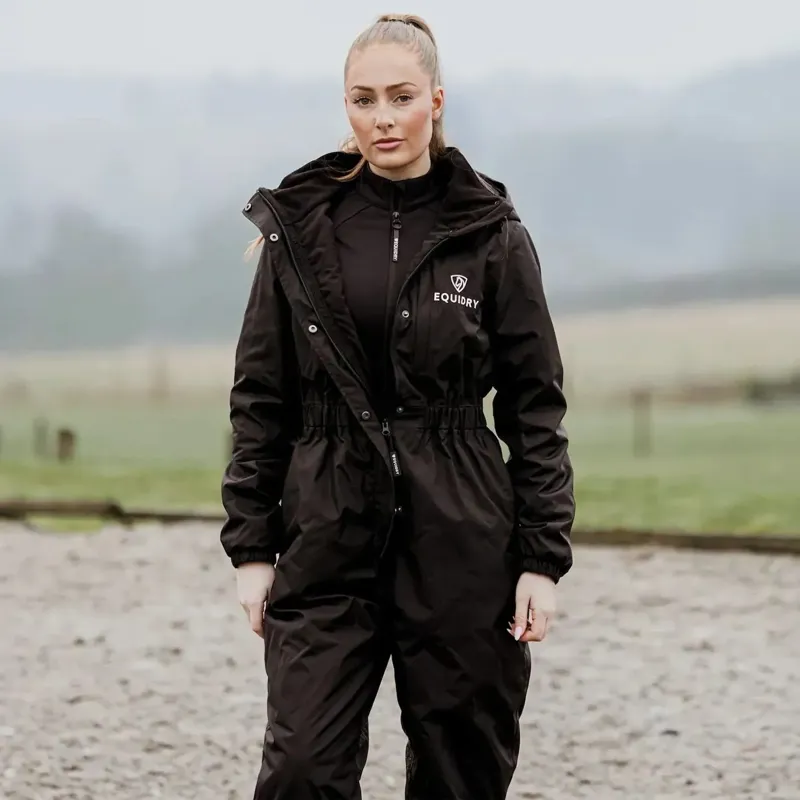 EQUIDRY All-In-One Womens Waterproof Jumpsuit - Brown-2