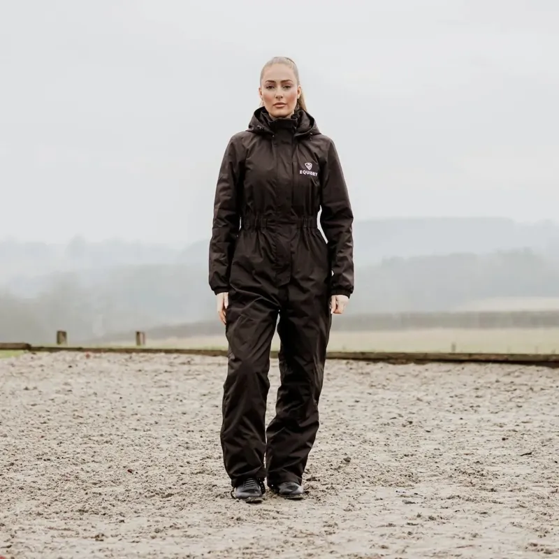 EQUIDRY All-In-One Womens Waterproof Jumpsuit - Brown-1