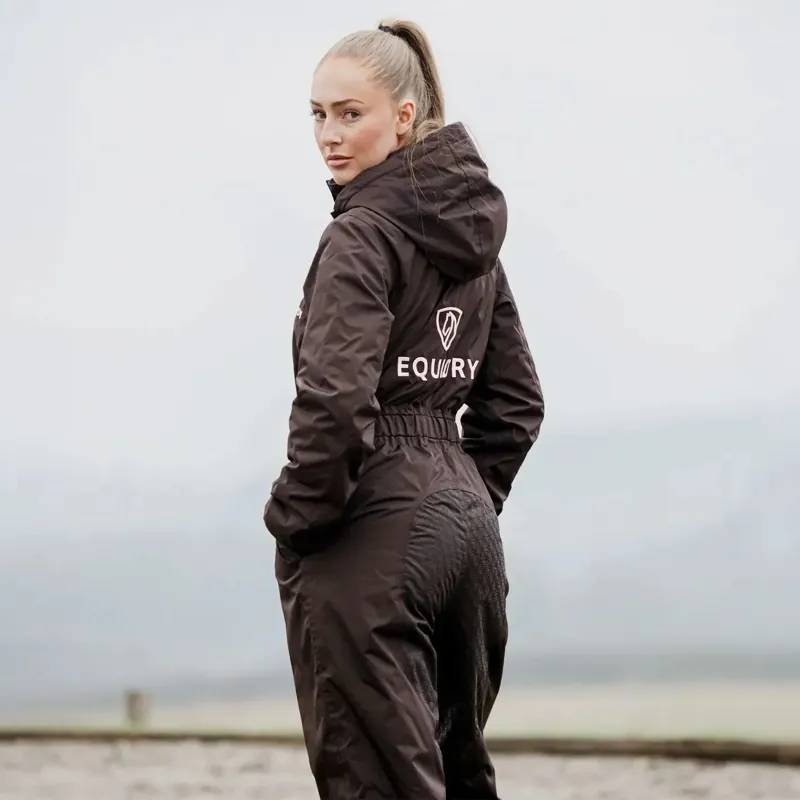 EQUIDRY All-In-One Womens Waterproof Jumpsuit - Brown-6