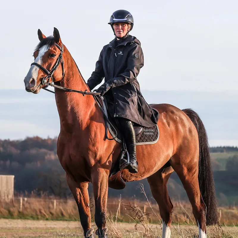 EQUIDRY Bronte V1 Womens Waterproof Riding Coat - Black-1