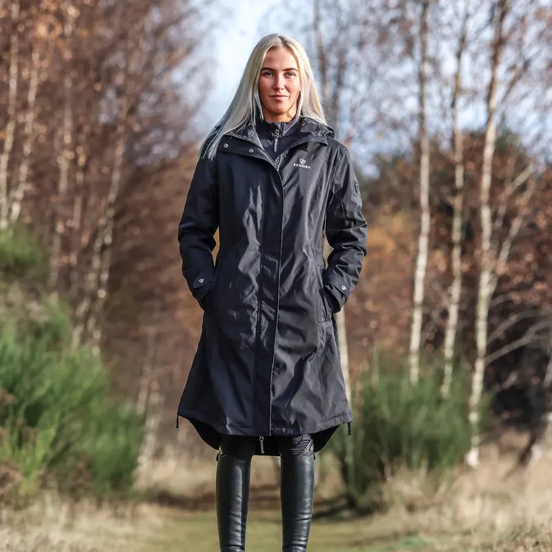 EQUIDRY Bronte V1 Womens Waterproof Riding Coat - Black-4