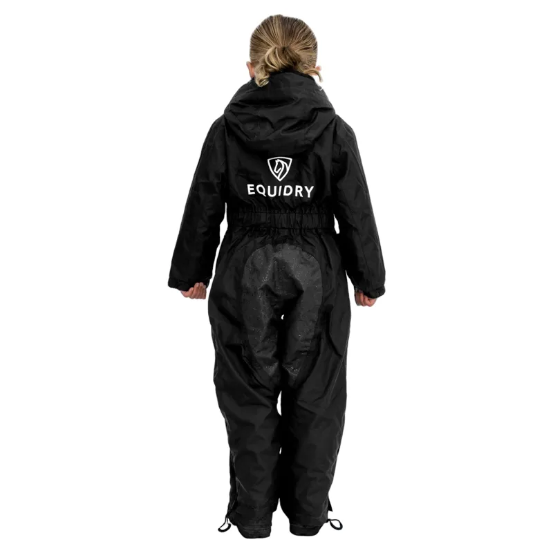 EQUIDRY All-In-One Junior Waterproof Jumpsuit - Black-4