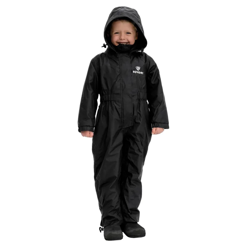 EQUIDRY All-In-One Junior Waterproof Jumpsuit - Black-5