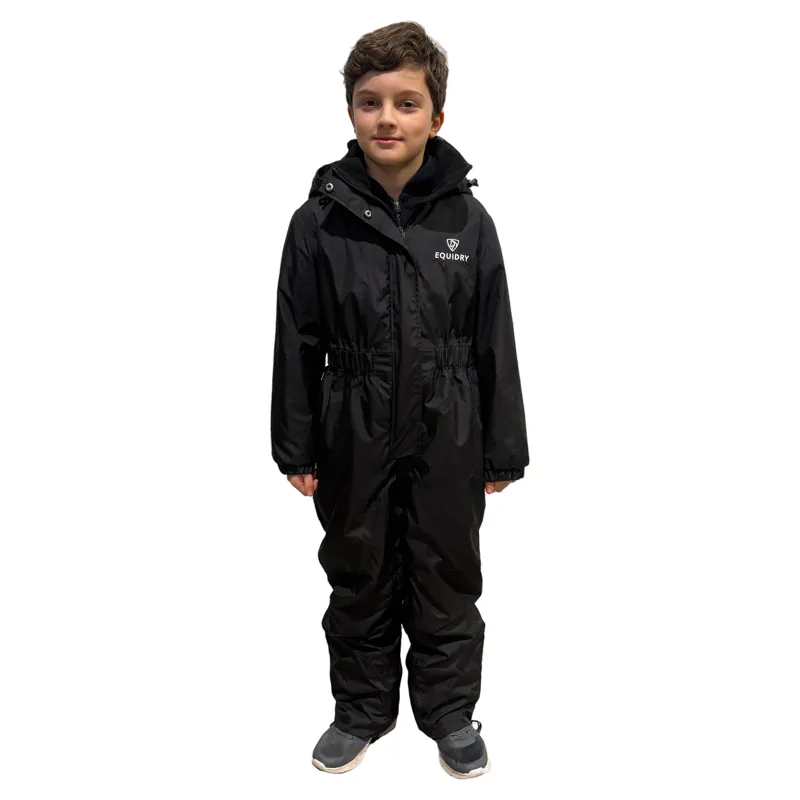 EQUIDRY All-In-One Junior Waterproof Jumpsuit - Black-6