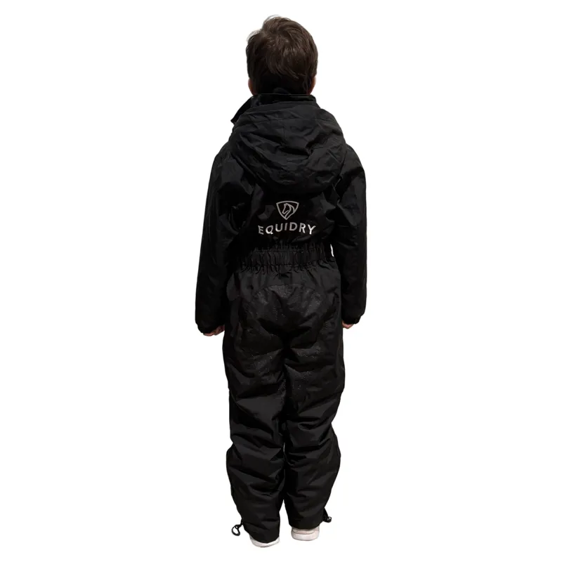EQUIDRY All-In-One Junior Waterproof Jumpsuit - Black-8