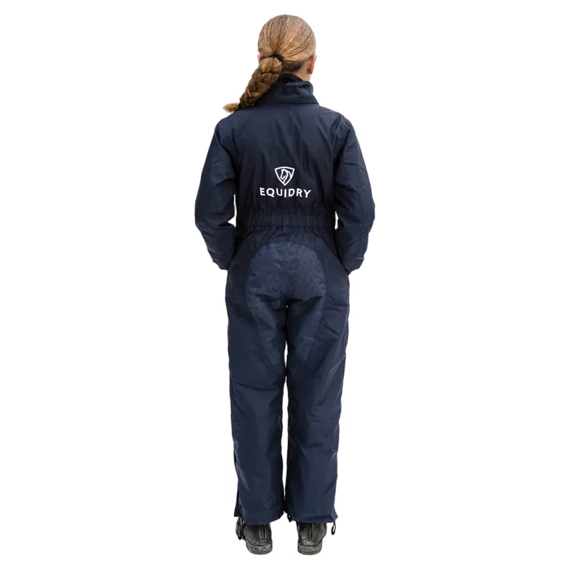 EQUIDRY All-In-One Junior Waterproof Jumpsuit - Navy-4