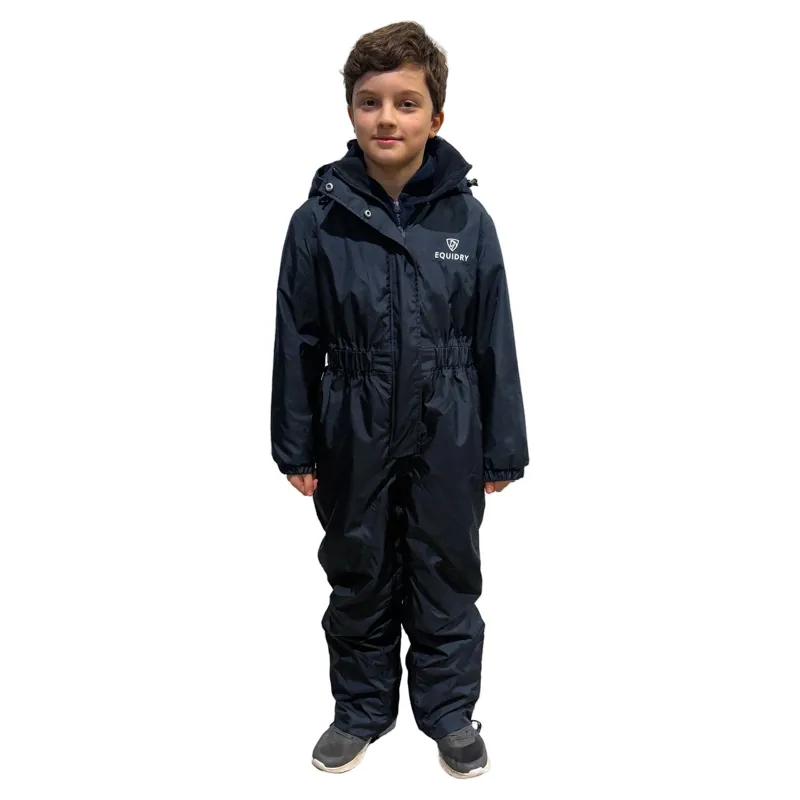EQUIDRY All-In-One Junior Waterproof Jumpsuit - Navy-6