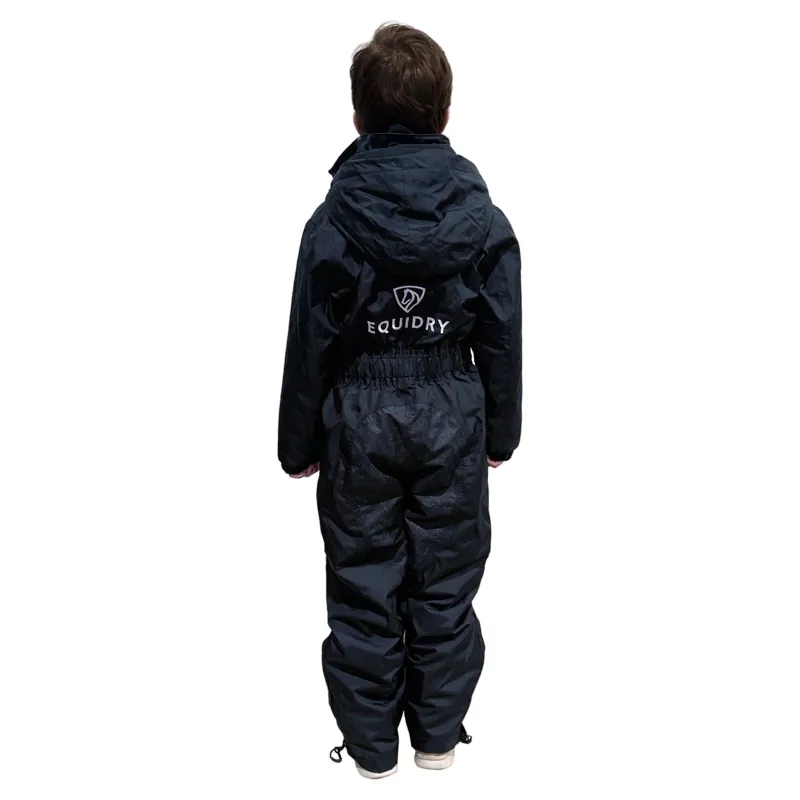 EQUIDRY All-In-One Junior Waterproof Jumpsuit - Navy-7
