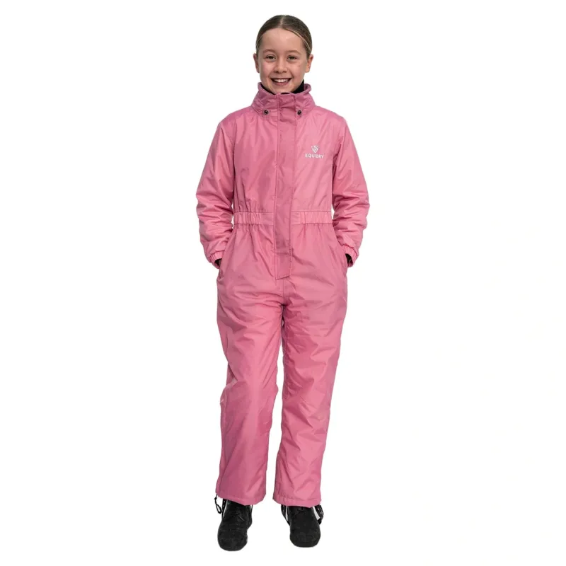 EQUIDRY All-In-One Junior Waterproof Jumpsuit - Dusky Pink