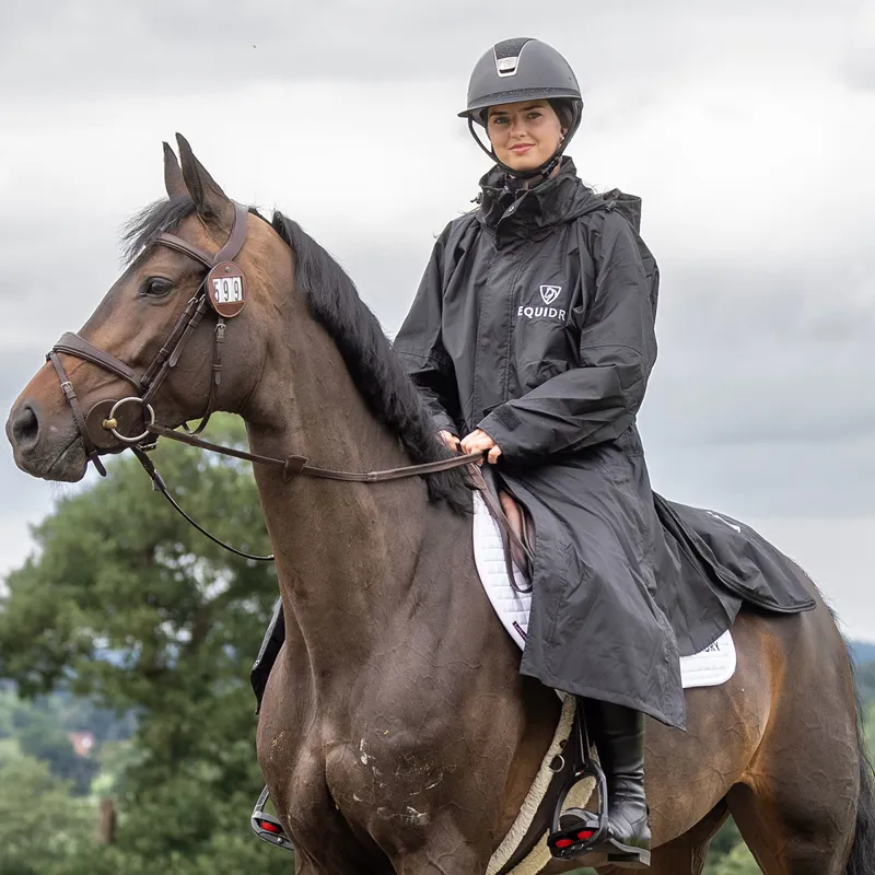 EQUIDRY Evolution Mesh Lined Waterproof Jacket - Black/Black-5