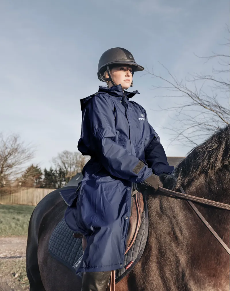 EQUIDRY Evolution Mesh Lined Waterproof Jacket - Dark Navy/Navy-2